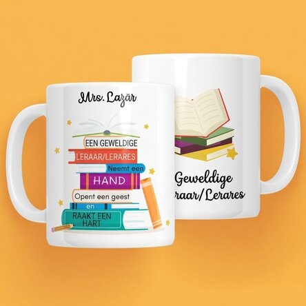 Gepersonaliseerde mok met tekst - Books