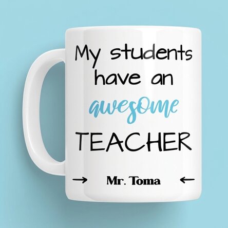 Tasse personnalisée avec message - Awesome
