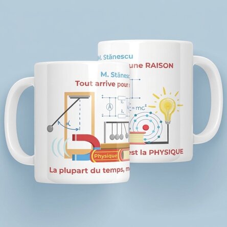Tasse personnalisée avec message - Professeur de physique