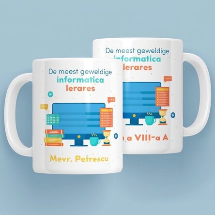 Gepersonaliseerde mok met boodschap - Informaticadocente