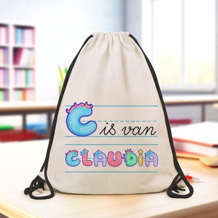 Rugzak met naam en tekst - Eenhoornmodel