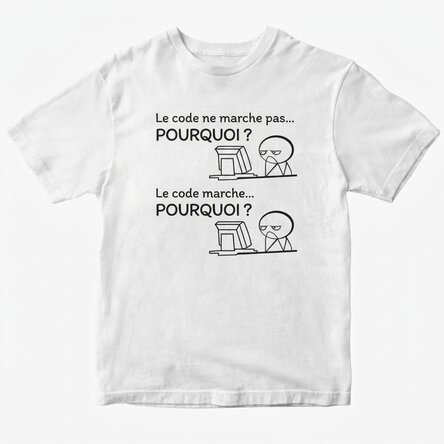T-shirt en coton personnalisé avec un texte - Le code ne fonctionne pas