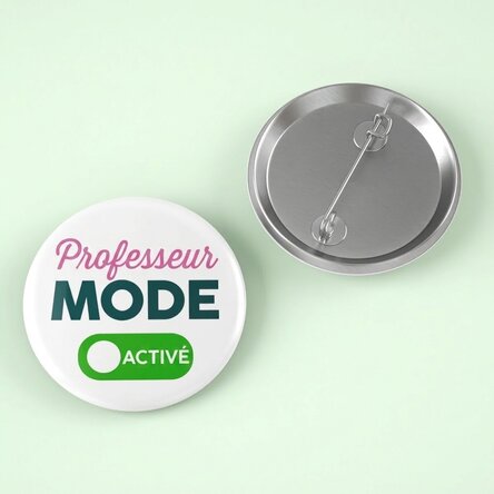 Badge personnalisé avec message - Mode ON / OFF