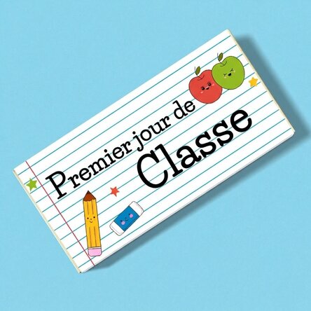 Chocolat personnalisé avec un message - Premier jour d'école