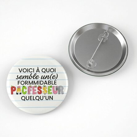 Badge personnalisé avec message - Awesome teacher