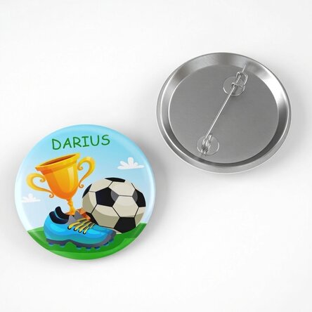 Gepersonaliseerde button met naam - Trofee