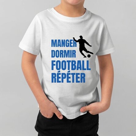 T-shirt en coton pour enfants personnalisé avec un texte - Repeat