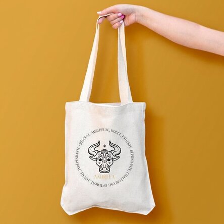 Sac personnalisé avec inscription - Signe du Taureau