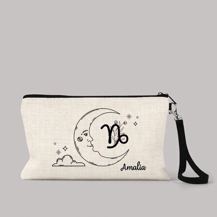 Trousse de maquillage personnalisée avec inscription - Signe du Capricorne