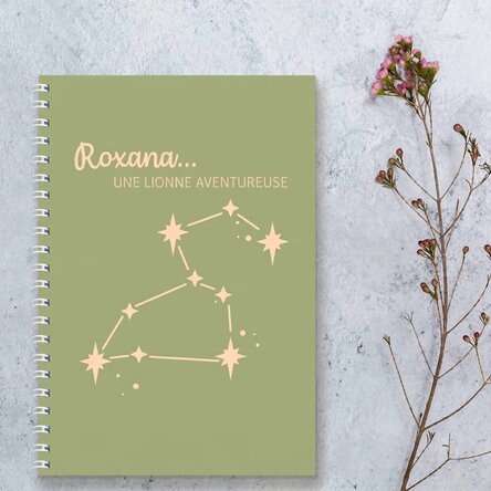 Carnet personnalisé avec inscription - Signe du Lion