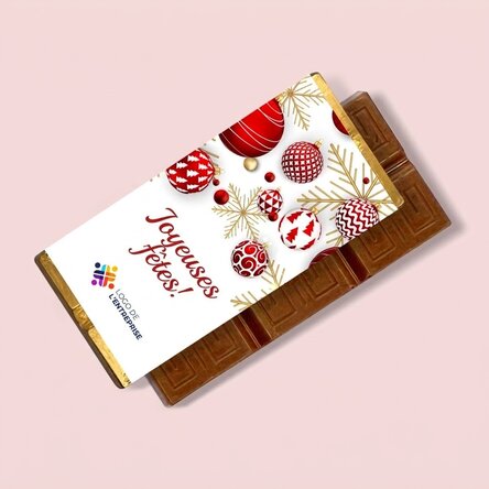 Mini-tablette de chocolat personnalisée avec logo et message - Globuri