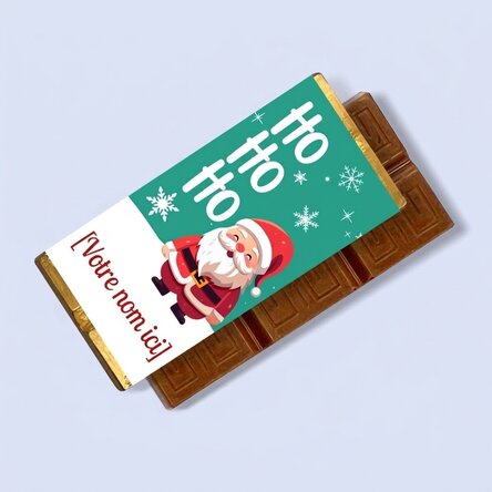 Mini-tablette de chocolat personnalisée avec un prénom - Ho ho ho