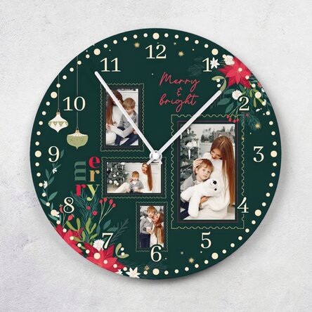 Montre personnalisée avec 4 photos - Souvenirs des fêtes