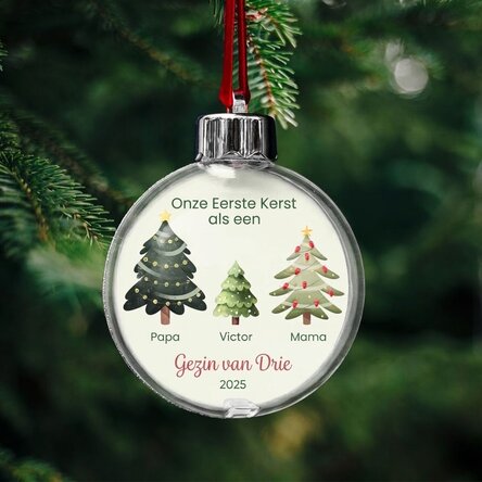 Gepersonaliseerde wereldbol met boodschap - Family of Three