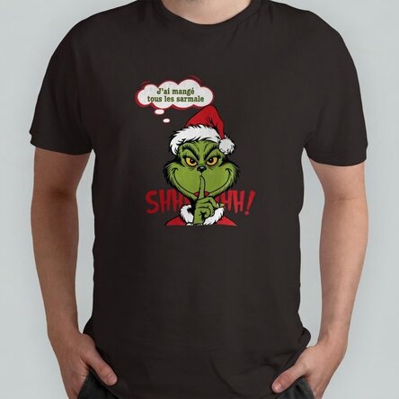 T-shirt en coton personnalisé avec un texte - Le secret du Grinch