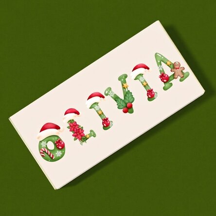 Chocolat personnalisé avec un message - Joyeux Noël !