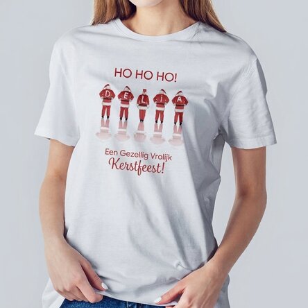 Gepersonaliseerd katoenen T-shirt met kersttekst - Kerstman