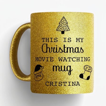 Gepersonaliseerde mok met tekst - Kerstfilm