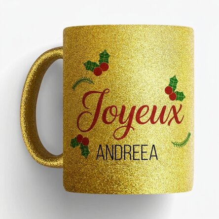 Tasse personnalisée avec un prénom - Noël