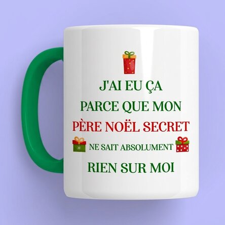 Tasse personnalisée avec un texte - Secret Santa