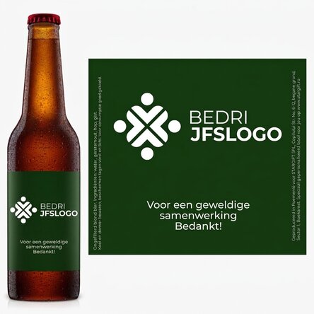 Bier met eigen logo en tekst
