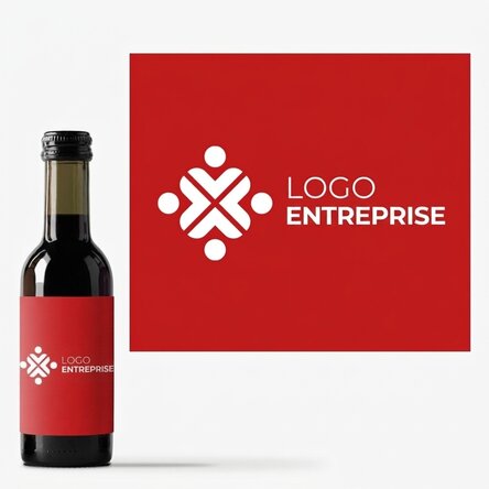 Mini-bouteille de vin personnalisée avec un logo