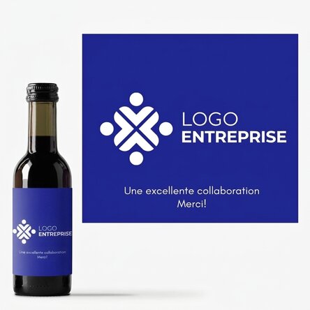 Mini-bouteille de vin personnalisée avec logo et texte