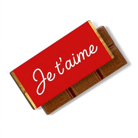 Mini-tablette de chocolat personnalisée avec un message