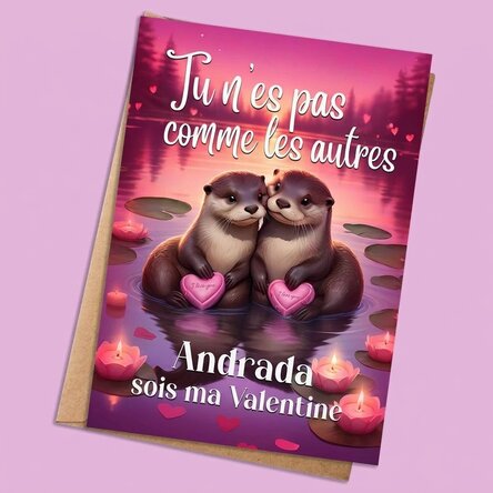 Carte personnalisée avec texte - Not like otters
