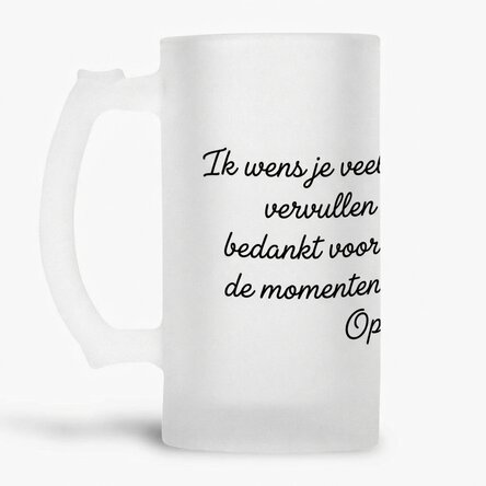 Gepersonaliseerde bierpul met tekst - Van harte gefeliciteerd!