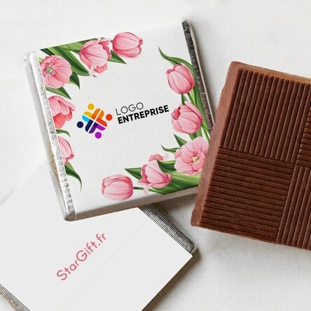 Mini-chocolat personnalisé avec logo - Printemps