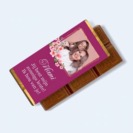 Gepersonaliseerde mini-chocoladereep met boodschap en foto - Mijn liefste