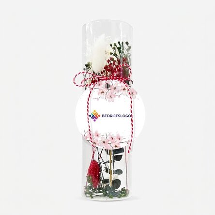 Martisor-sieraad van glas met geconserveerde bloemen, gepersonaliseerd met logo - Bloemen