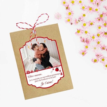 Martisor à planter, personnalisé avec une photo et un message