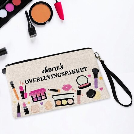 Gepersonaliseerde make-upset met tekst - My Survival Kit