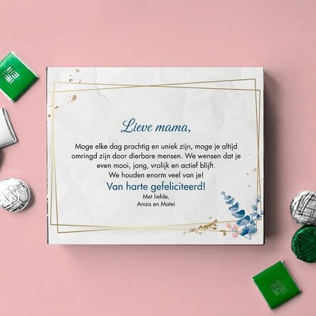 Gepersonaliseerd bonbondoosje met boodschap - Van harte gefeliciteerd!