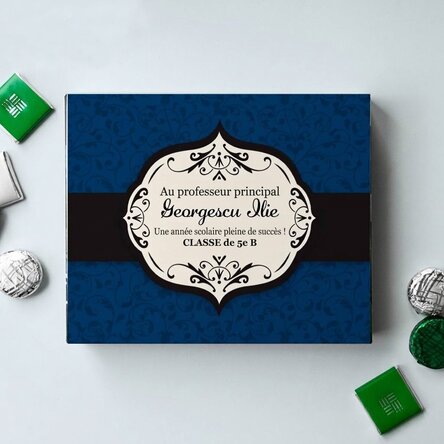 Boîte de bonbons personnalisée avec un message pour les professeurs