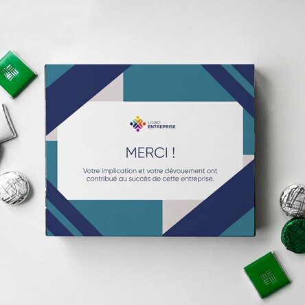 Boîte de bonbons personnalisée avec un message - Merci !