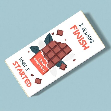 Chocolade met gepersonaliseerde tekst - Always