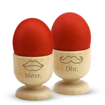 Gepersonaliseerde eierhouder voor koppels - Mr & Mrs