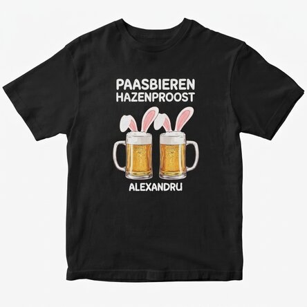 Katoenen T-shirt met gepersonaliseerde tekst - Easter cheers