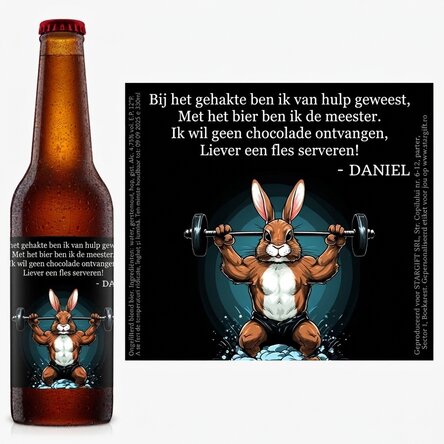 Bier met een persoonlijke boodschap - Bunny power
