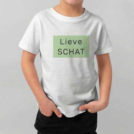 Katoenen T-shirt voor kinderen, gepersonaliseerd met een tekst - Hunny Bunny