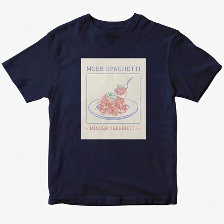 Katoenen T-shirt met eigen tekst - Spaghetti