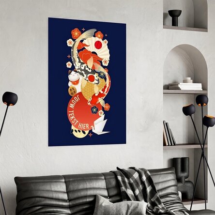 Poster met Japanse motieven