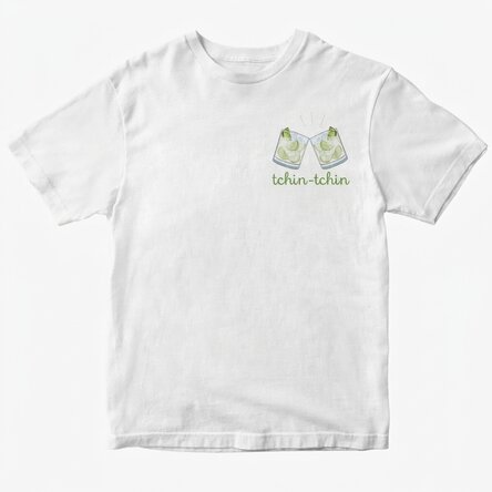 T-shirt en coton personnalisé avec un texte - Gin-gin
