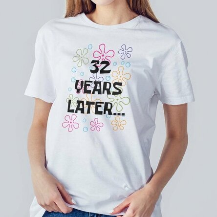 Katoenen T-shirt met gepersonaliseerde tekst - Bikini Bottom Birthday