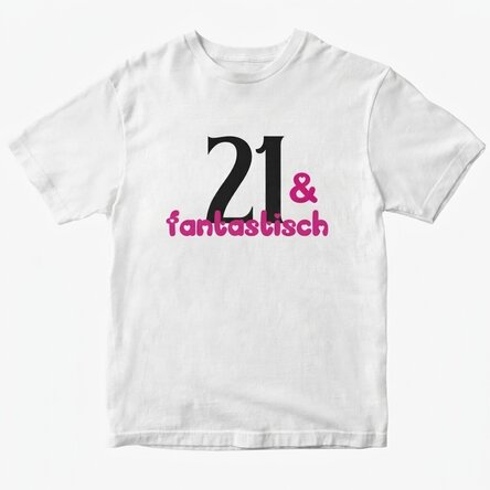 Katoenen T-shirt met eigen tekst - Fabulous