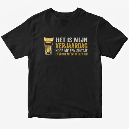 Katoenen T-shirt met gepersonaliseerde tekst - Buy me a shot