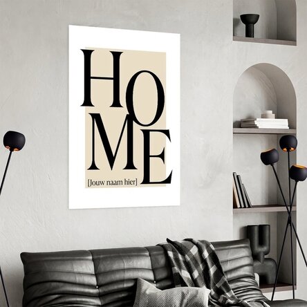 Gepersonaliseerde poster met tekst - Home